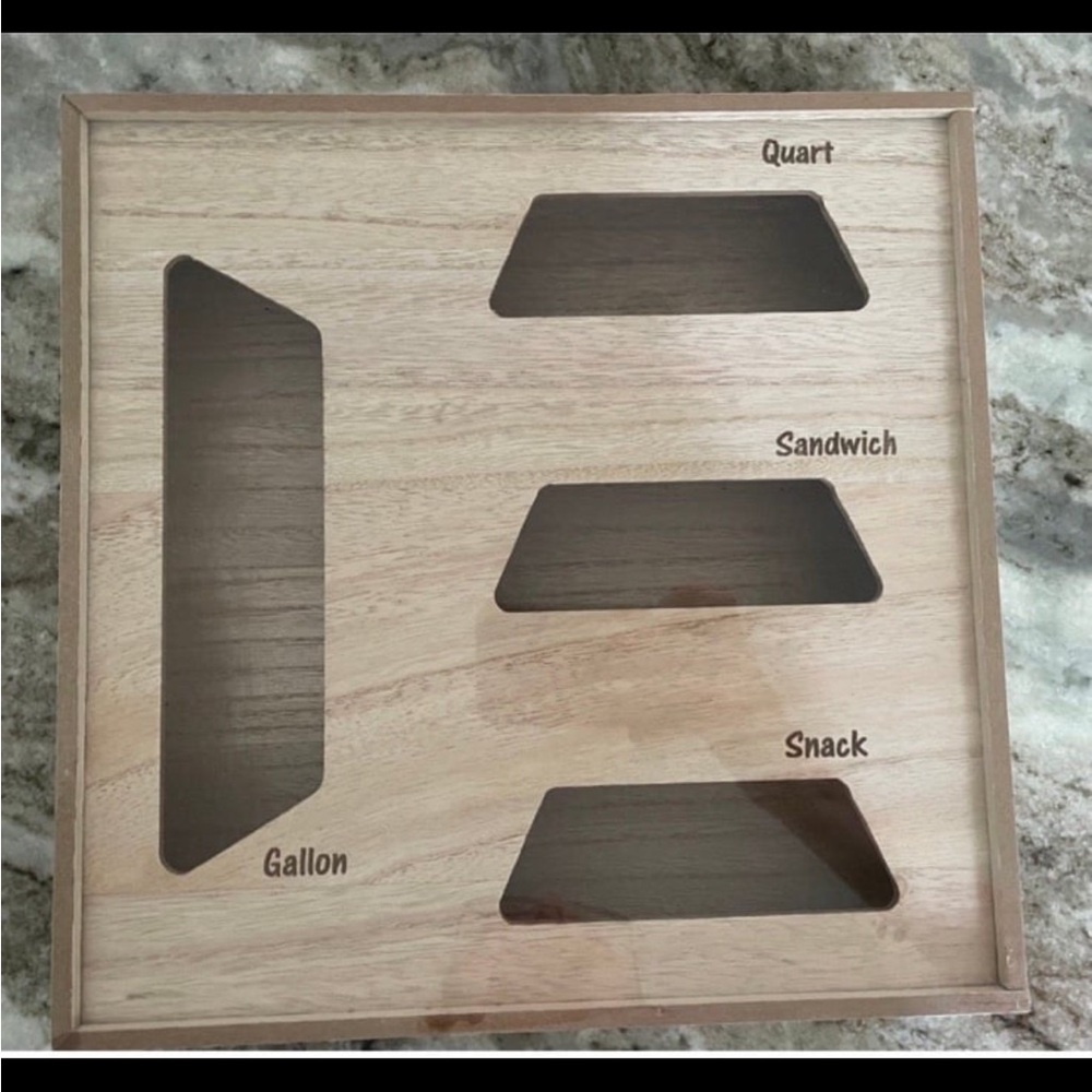 Ziplock bag organizer for drawer organization